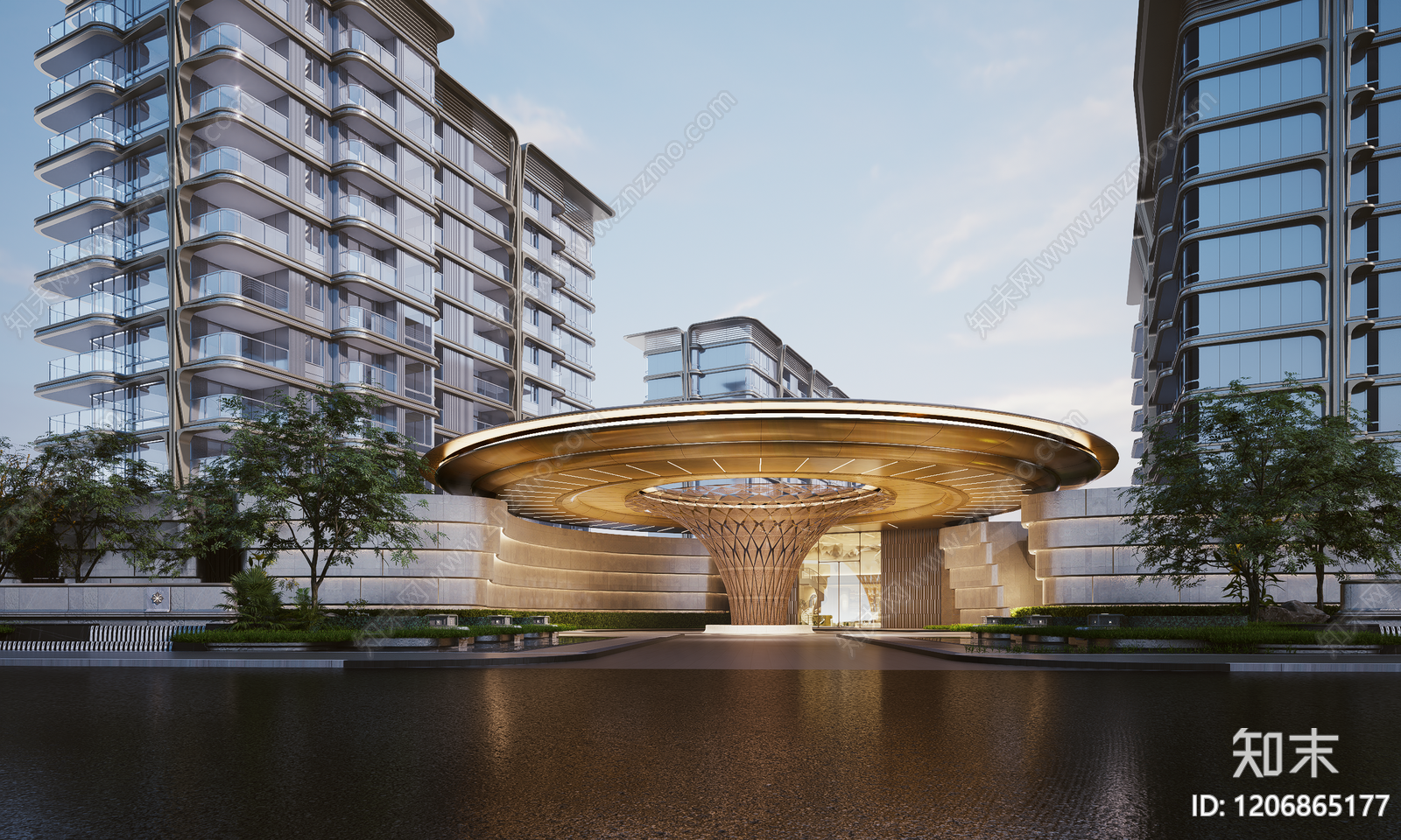 现代小区建筑SU模型下载【ID:1206865177】