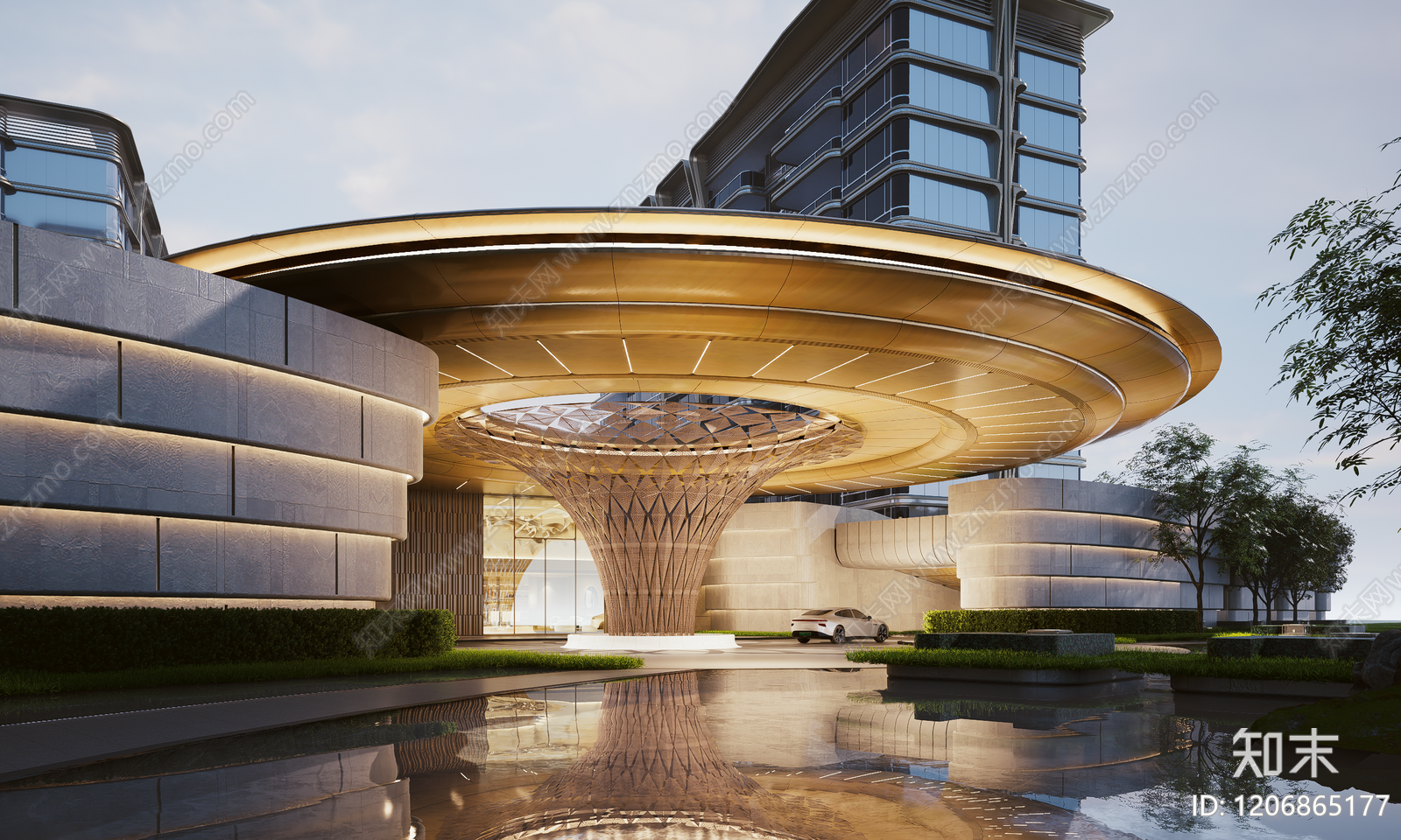 现代小区建筑SU模型下载【ID:1206865177】