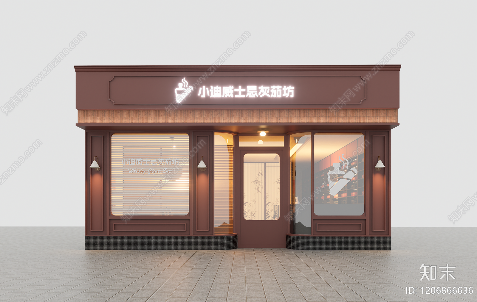 美式复古门头SU模型下载【ID:1206866636】