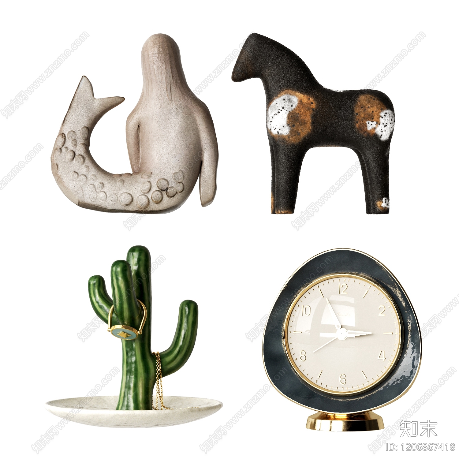 中古侘寂雕塑摆件3D模型下载【ID:1206867418】