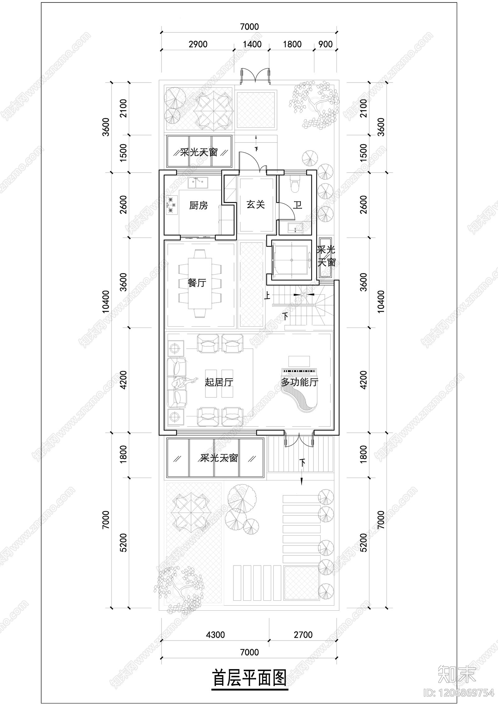 现代新中式别墅建筑施工图下载【ID:1206869754】