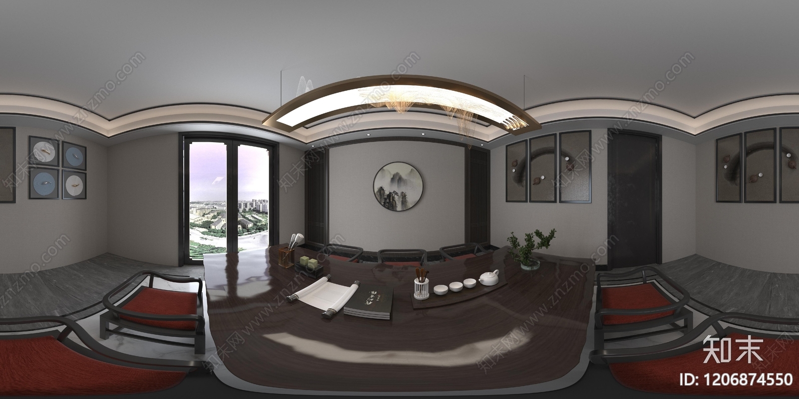 新中式中式室内HDR贴图下载【ID:1206874550】