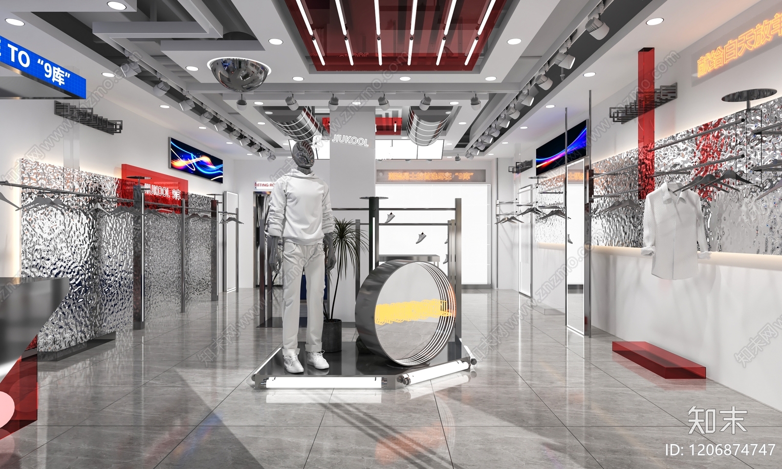 现代服装店3D模型下载【ID:1206874747】