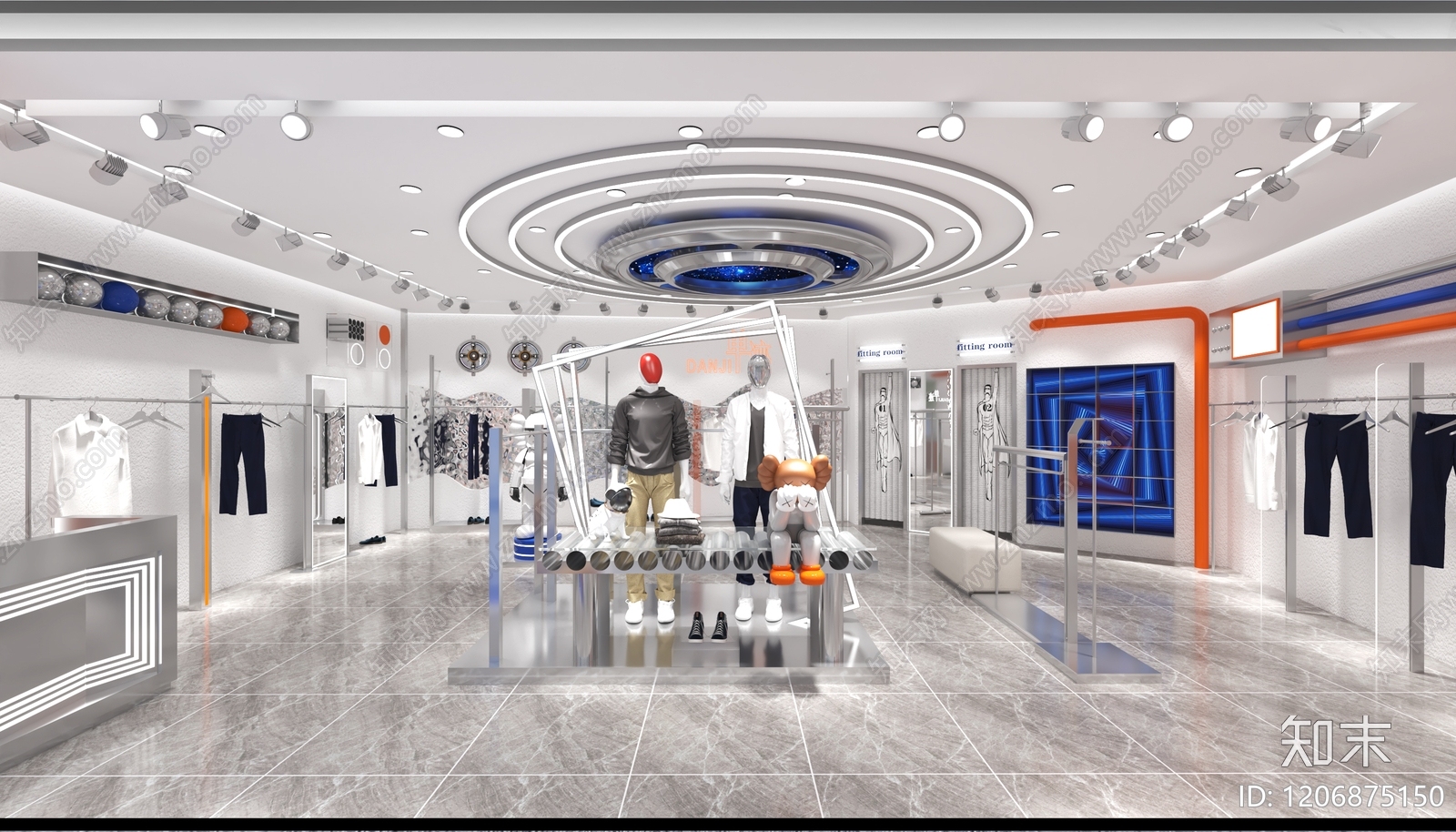 现代服装店3D模型下载【ID:1206875150】