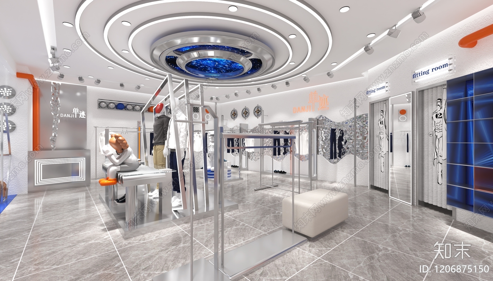 现代服装店3D模型下载【ID:1206875150】