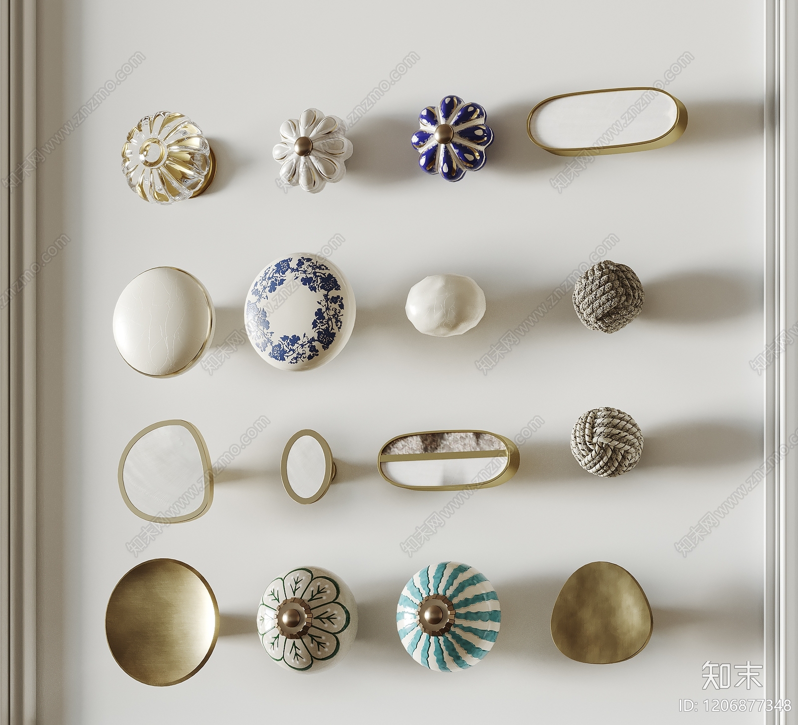 欧式法式拉手SU模型下载【ID:1206877348】