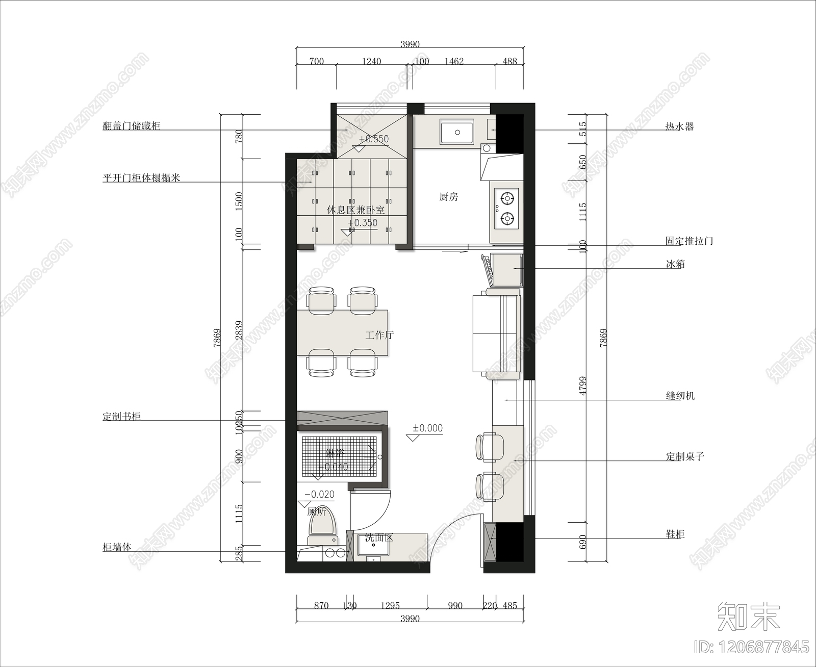 公寓施工图下载【ID:1206877845】