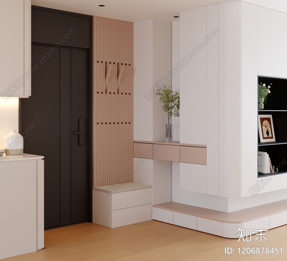 现代中古玄关3D模型下载【ID:1206878451】