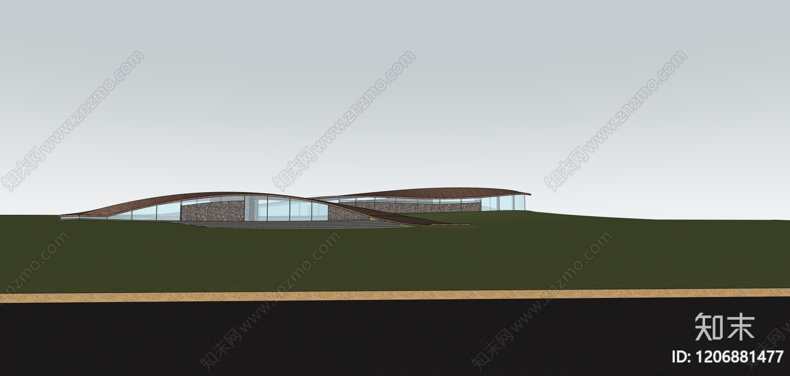 现代简约小公建SU模型下载【ID:1206881477】