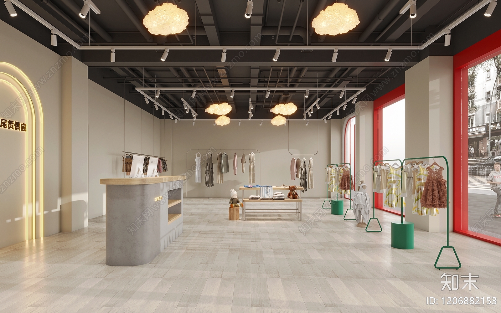 现代服装店3D模型下载【ID:1206882153】