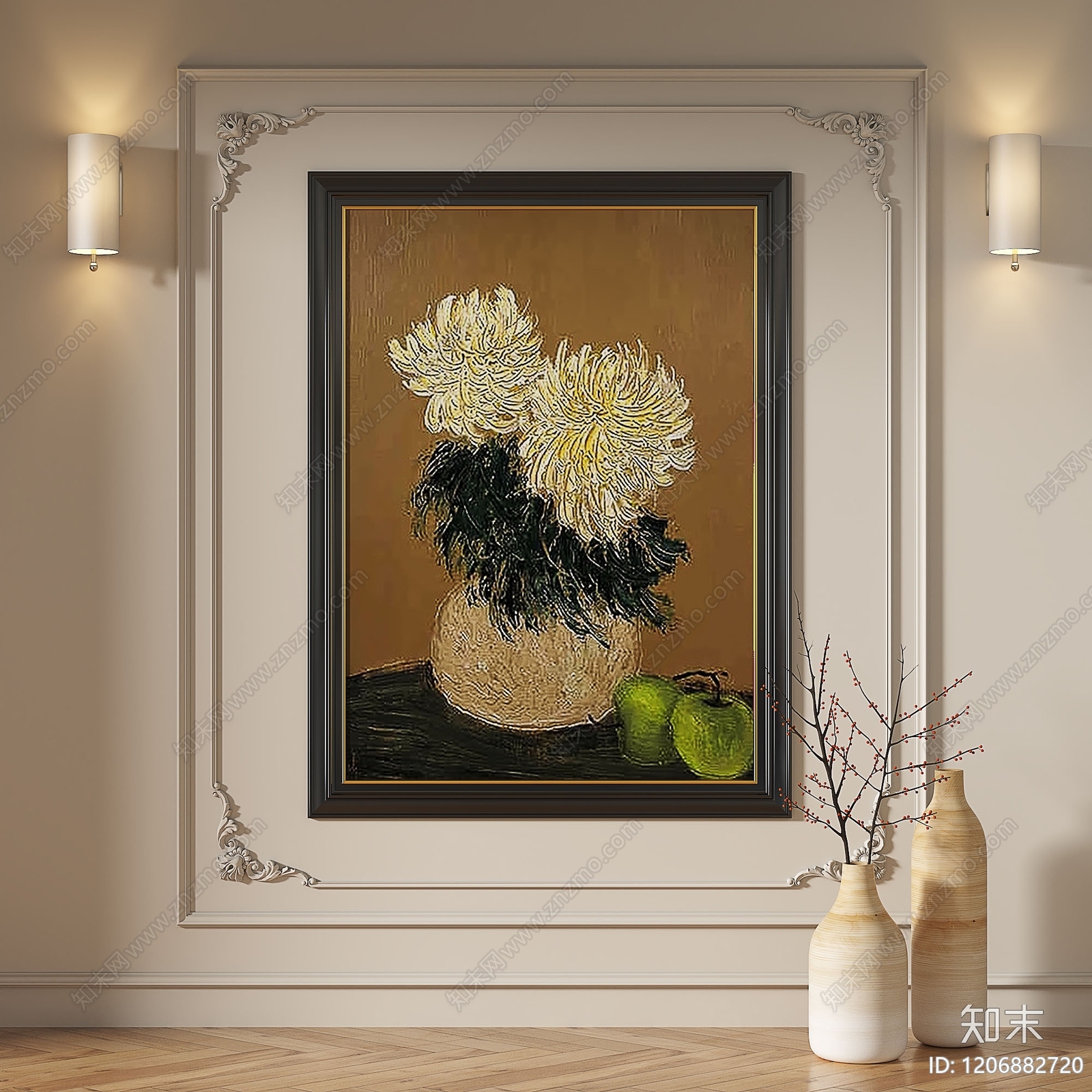 法式中古挂画3D模型下载【ID:1206882720】
