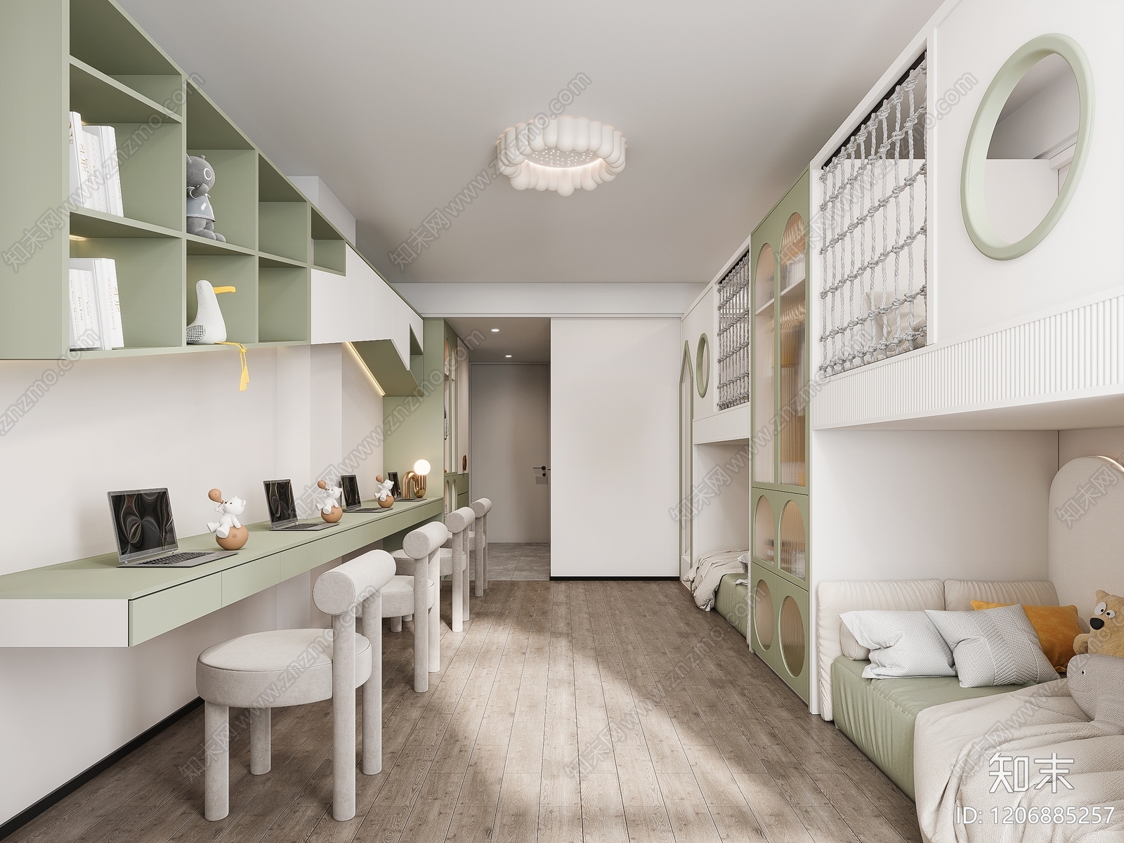 现代学生宿舍3D模型下载【ID:1206885257】