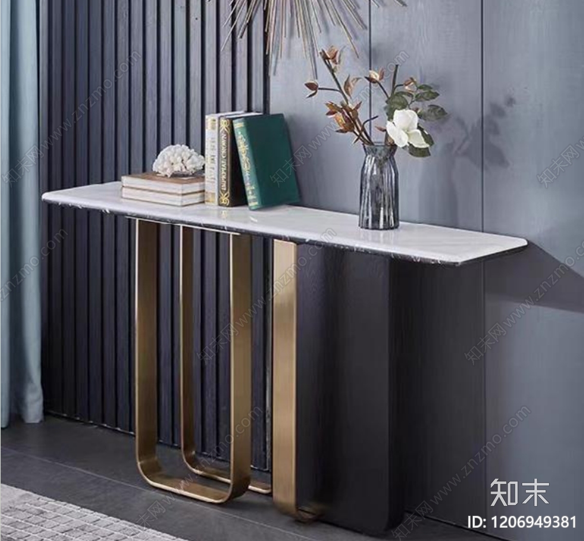 现代新中式玄关柜3D模型下载【ID:1206949381】