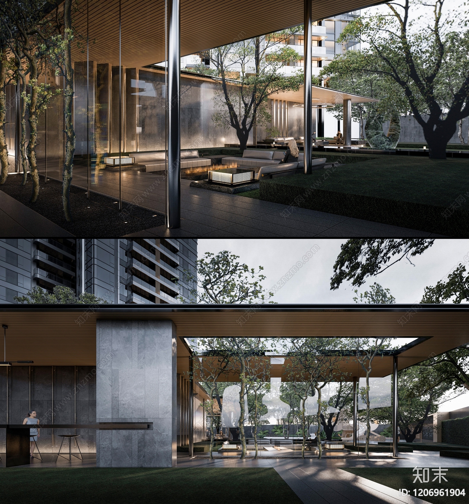 现代小区景观下载【ID:1206961904】