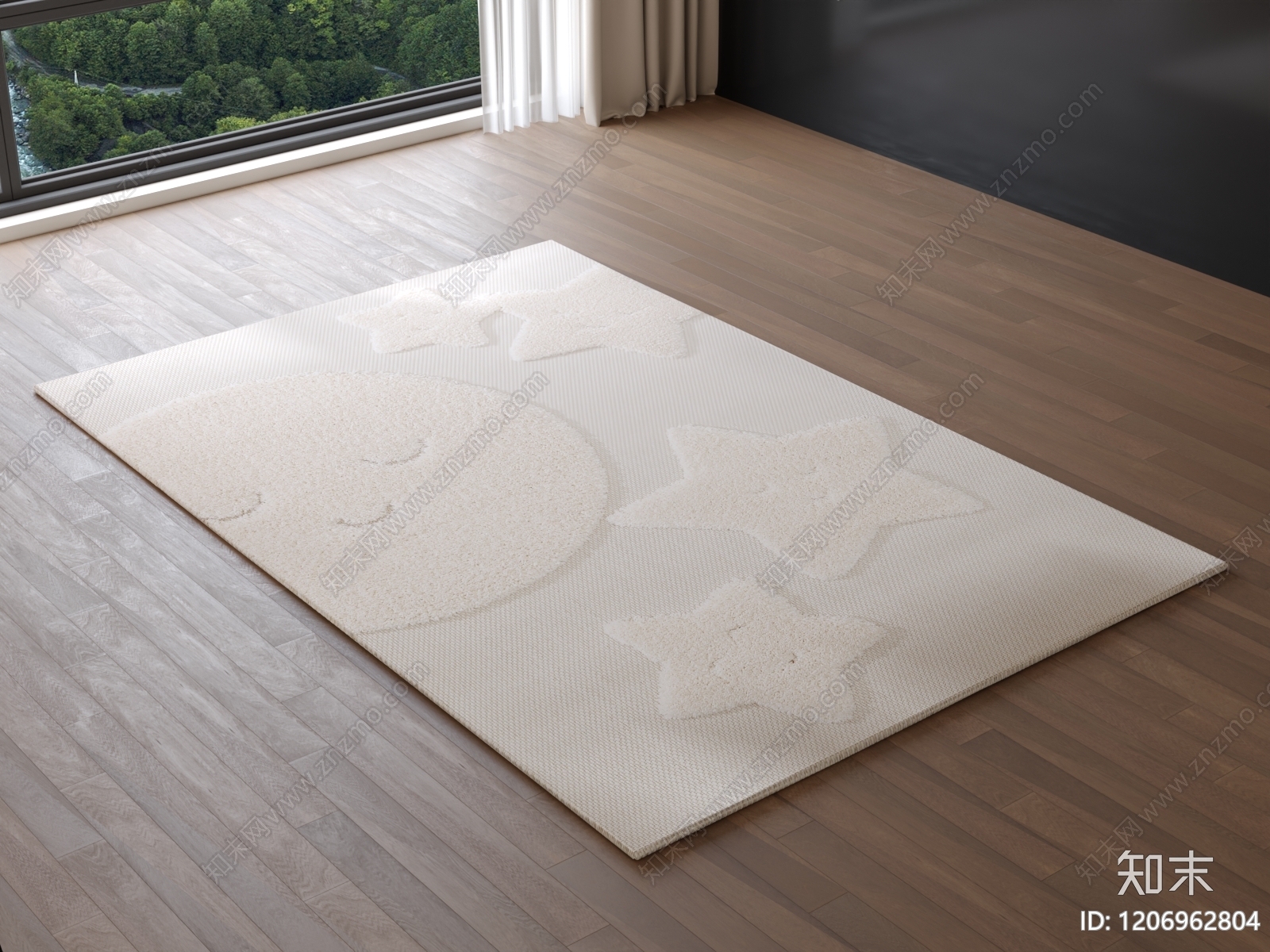 现代地毯3D模型下载【ID:1206962804】