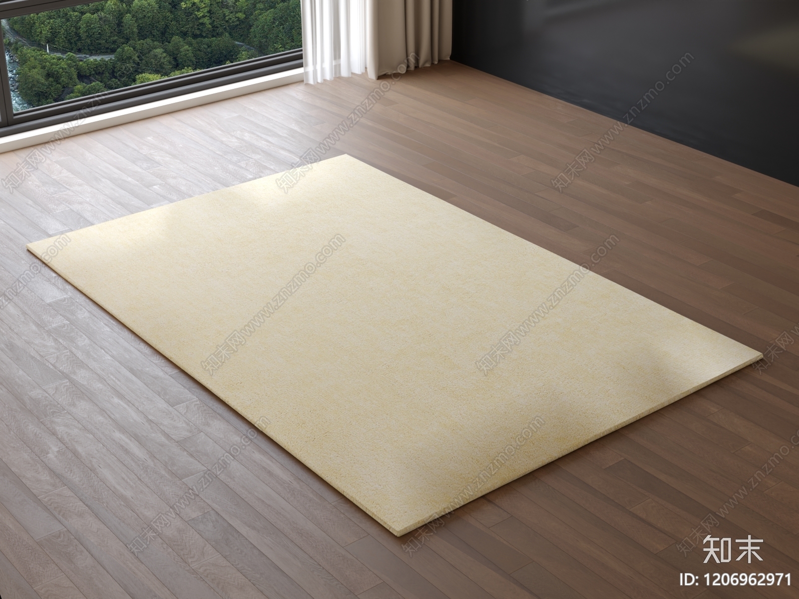 现代地毯3D模型下载【ID:1206962971】