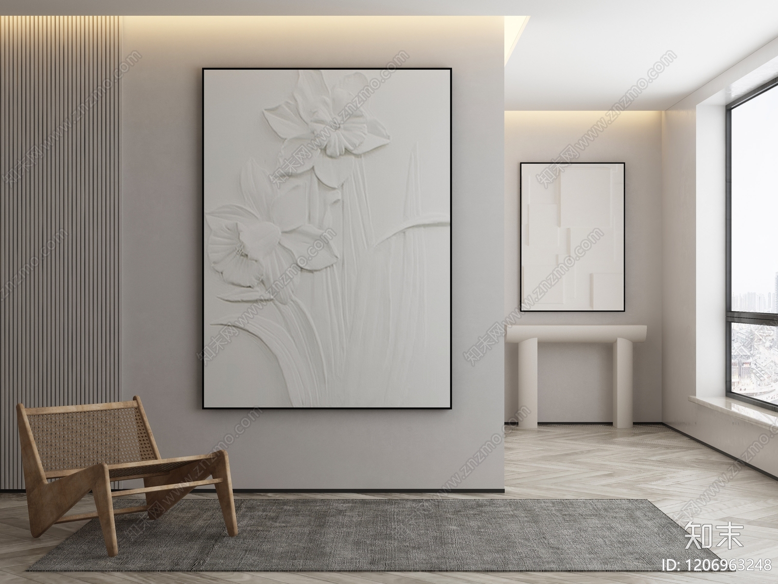 现代侘寂挂画3D模型下载【ID:1206963248】
