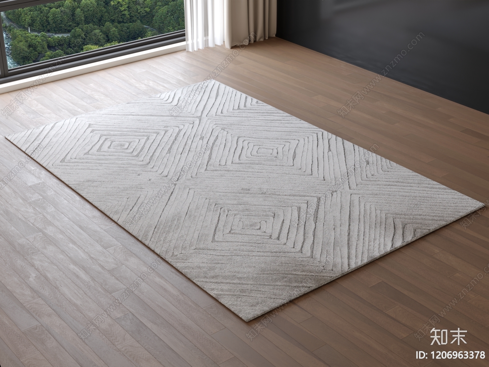 现代地毯3D模型下载【ID:1206963378】