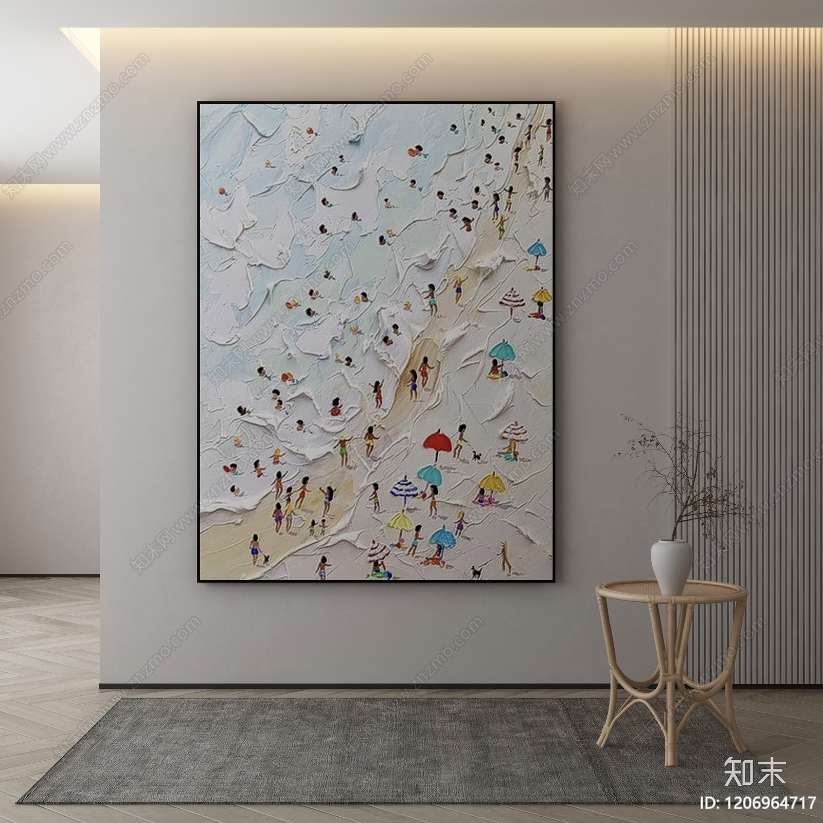 现代侘寂挂画3D模型下载【ID:1206964717】