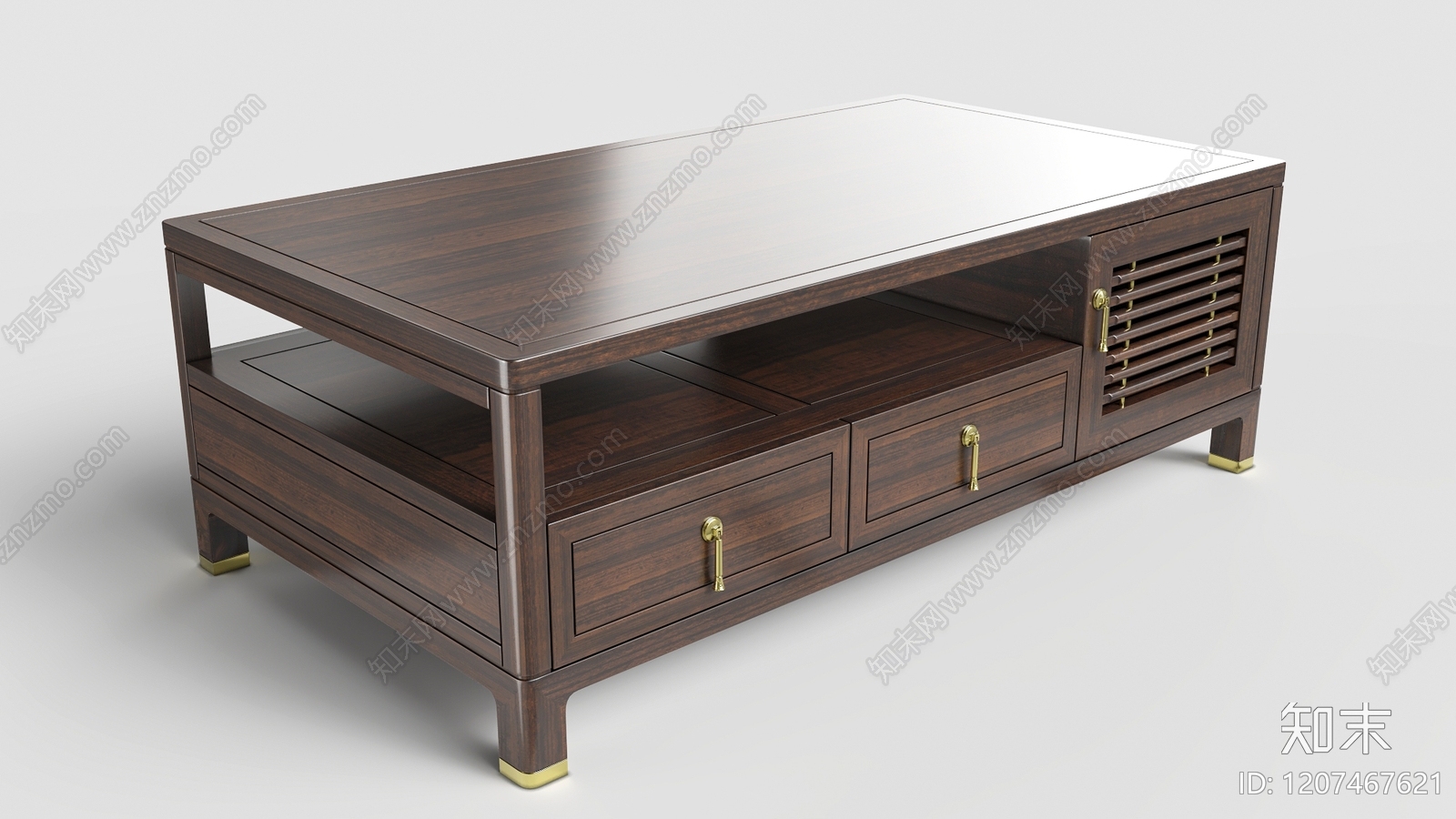 现代新中式茶几3D模型下载【ID:1207467621】