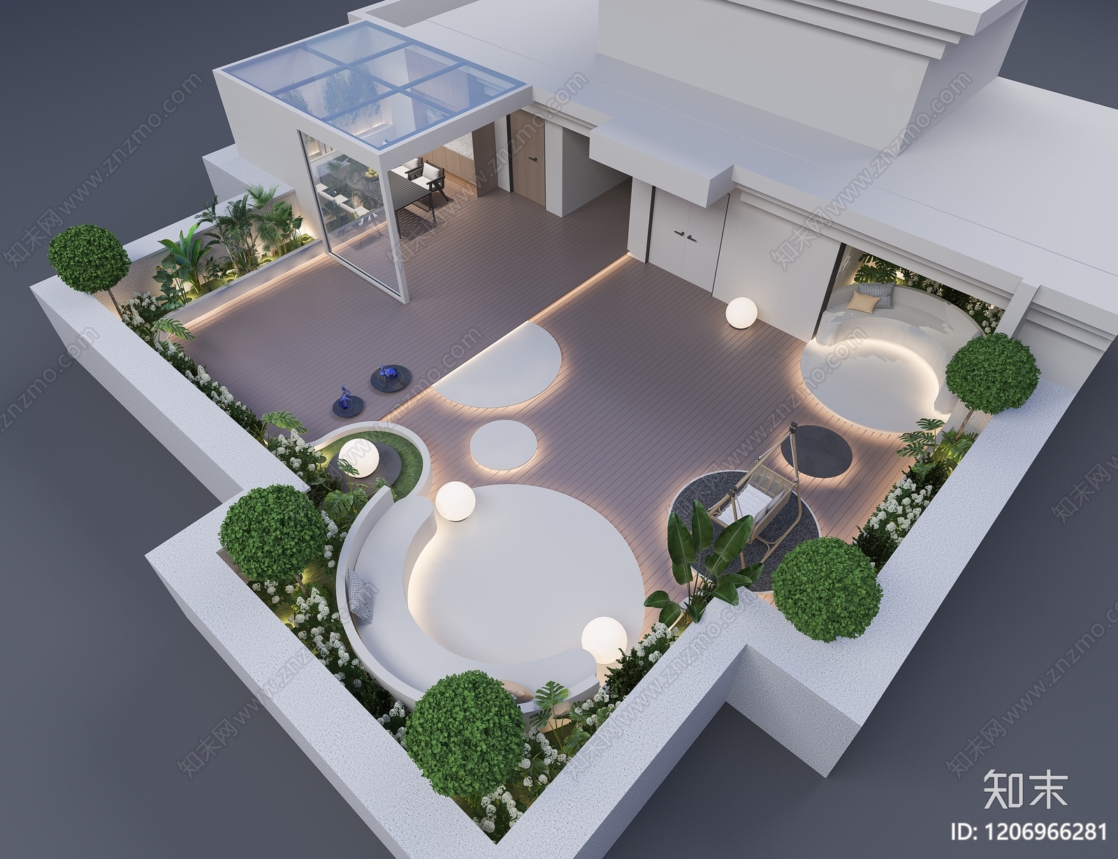 现代阳台3D模型下载【ID:1206966281】