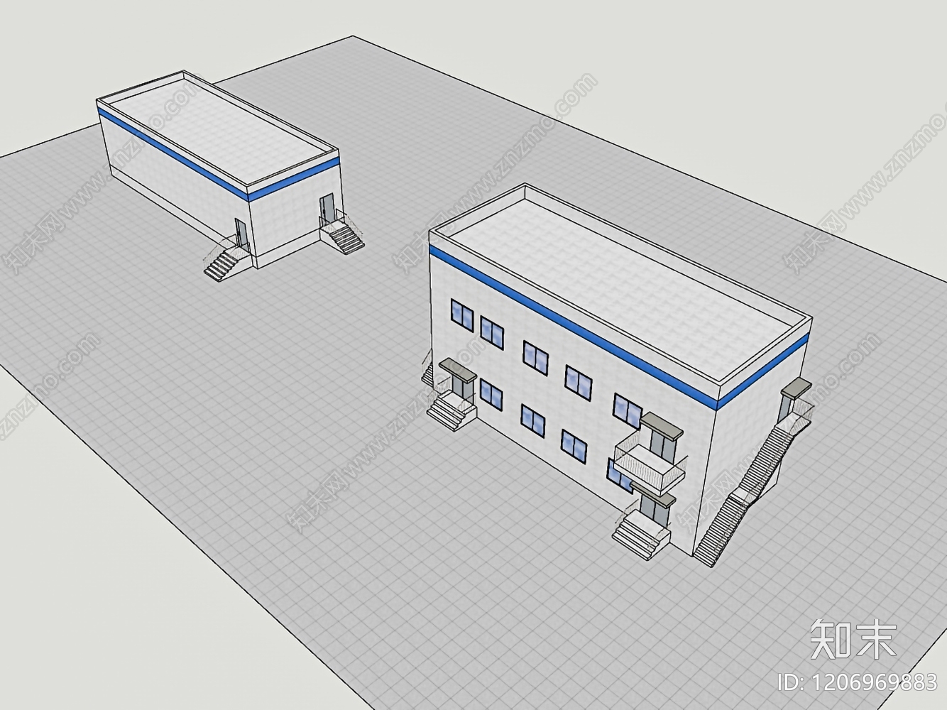 现代厂房SU模型下载【ID:1206969883】