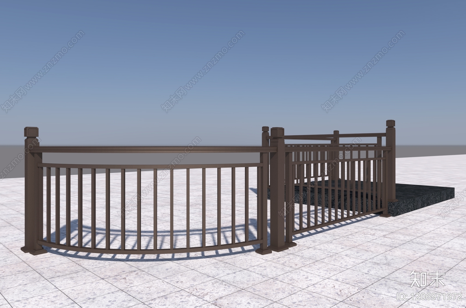 现代新中式景观围栏3D模型下载【ID:1206971972】