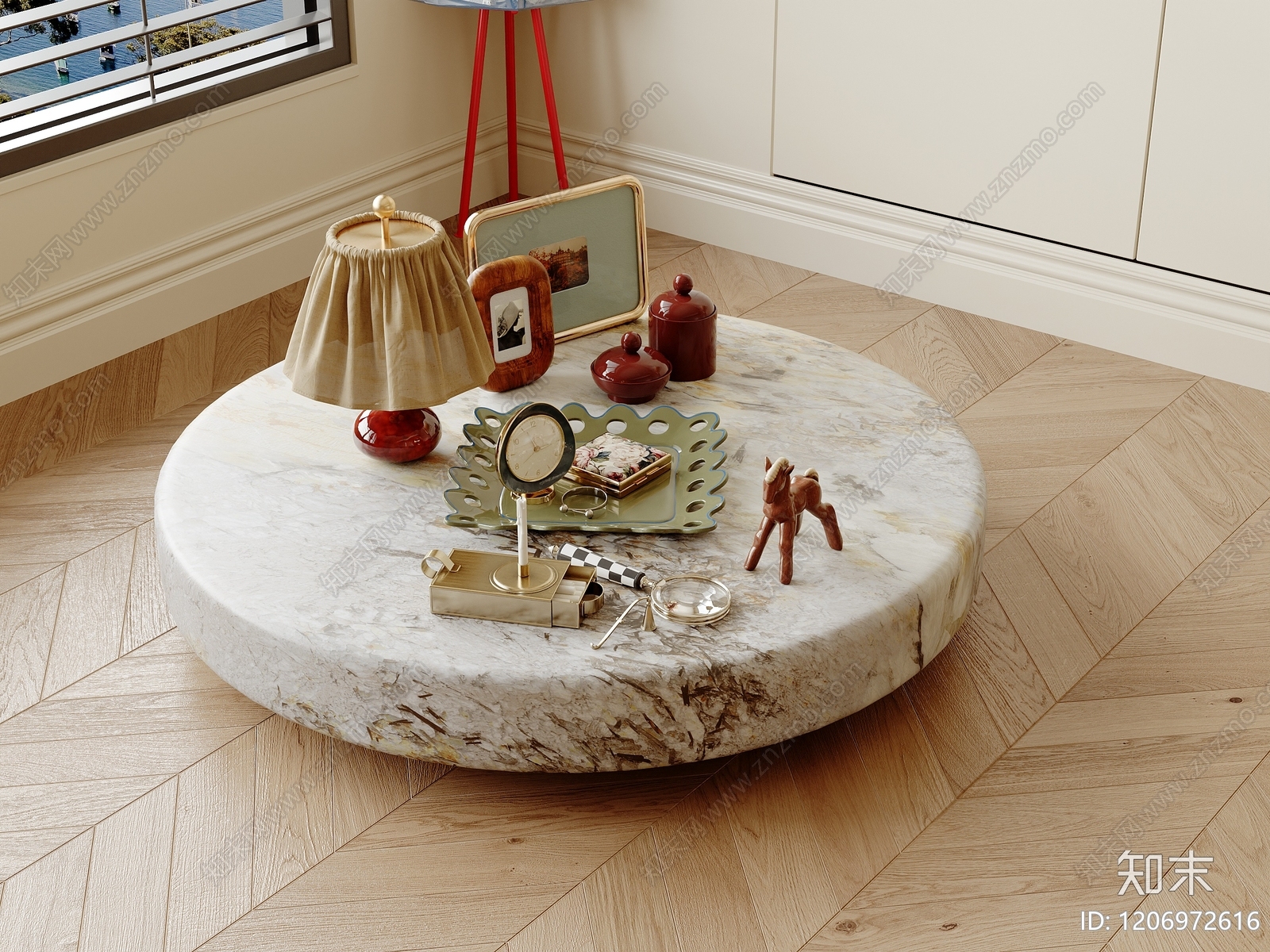 现代摆件组合3D模型下载【ID:1206972616】
