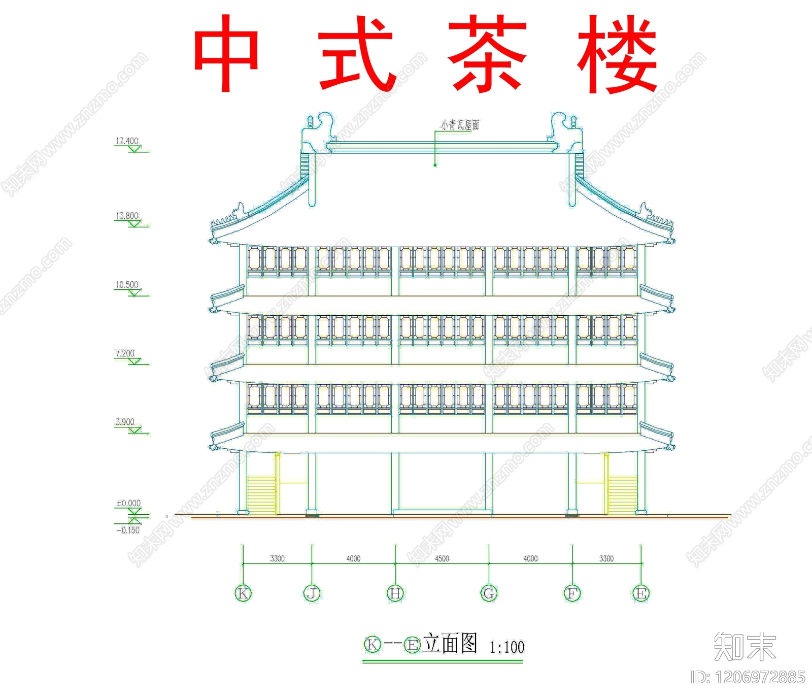 仿古建筑施工图下载【ID:1206972885】