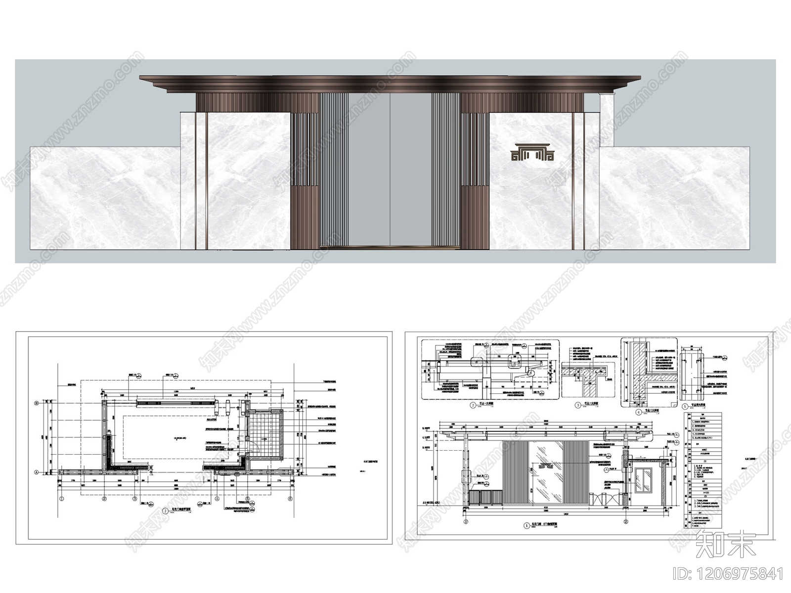 小区主入口施工图下载【ID:1206975841】