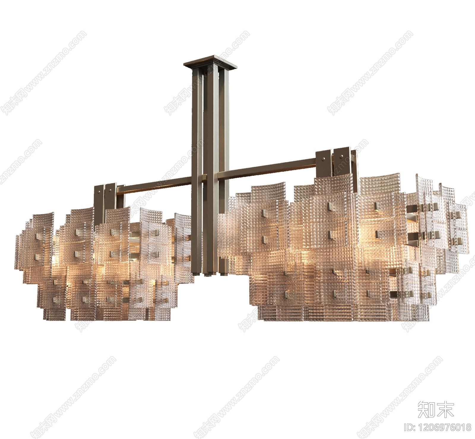 现代水晶吊灯3D模型下载【ID:1206976018】