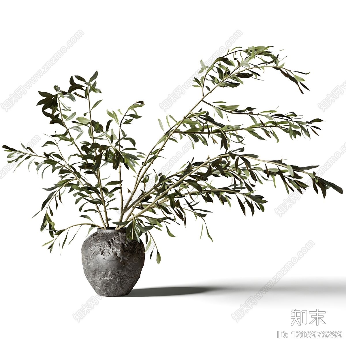 现代欧式花盆3D模型下载【ID:1206976299】