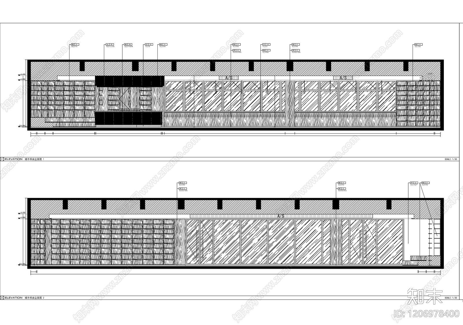 现代学校cad施工图下载【ID:1206978400】