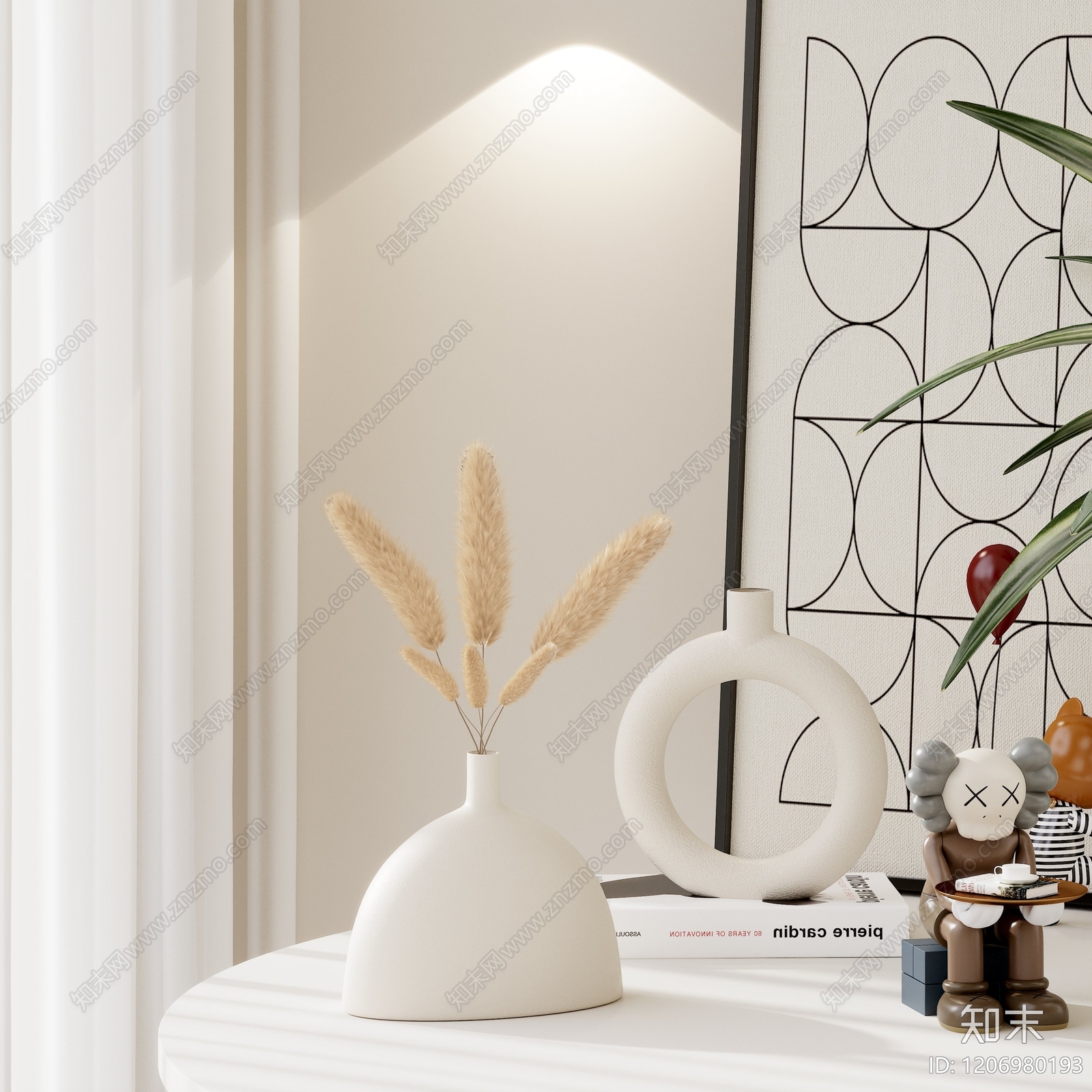 侘寂北欧摆件组合3D模型下载【ID:1206980193】