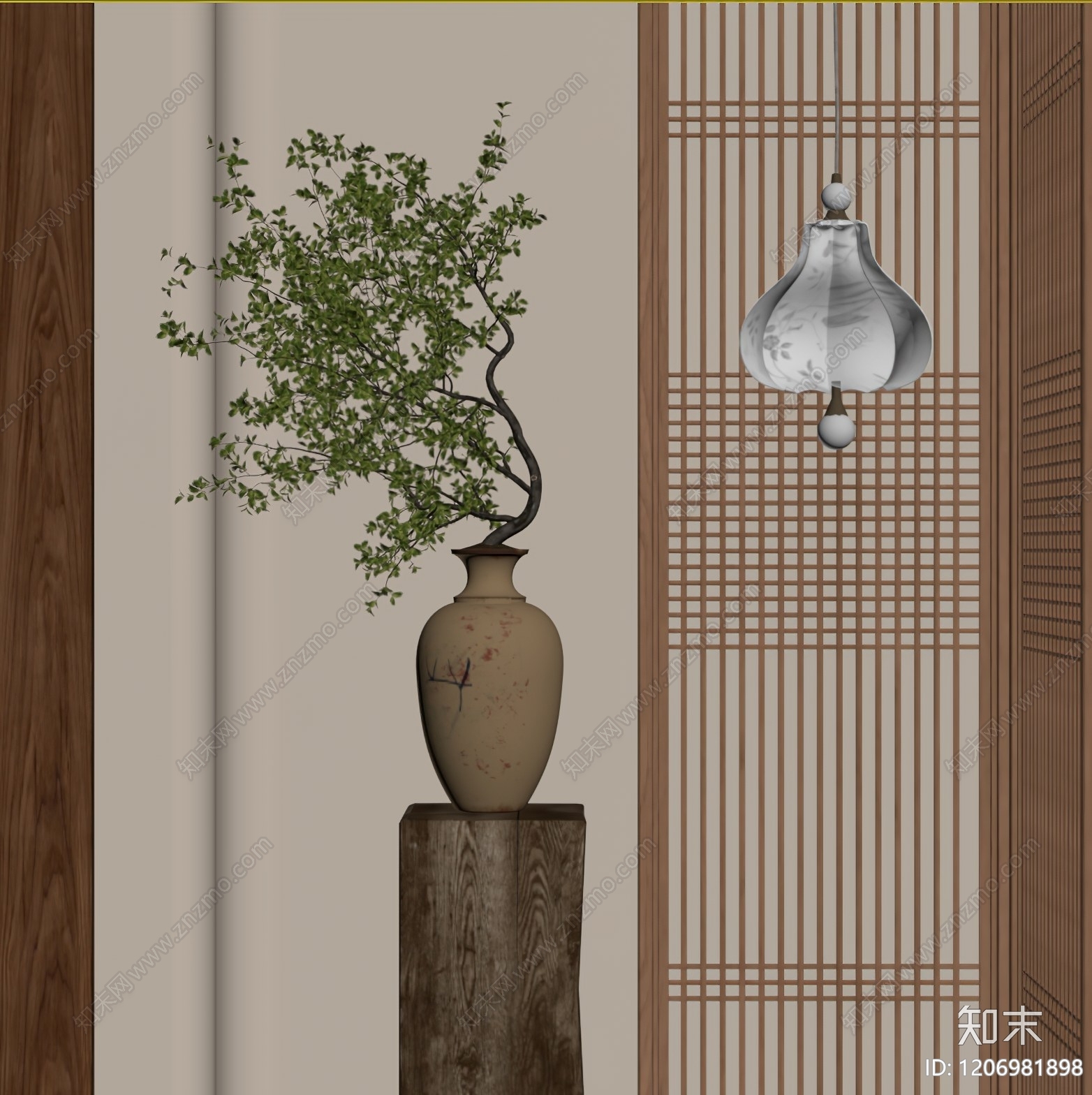 新中式花瓶SU模型下载【ID:1206981898】