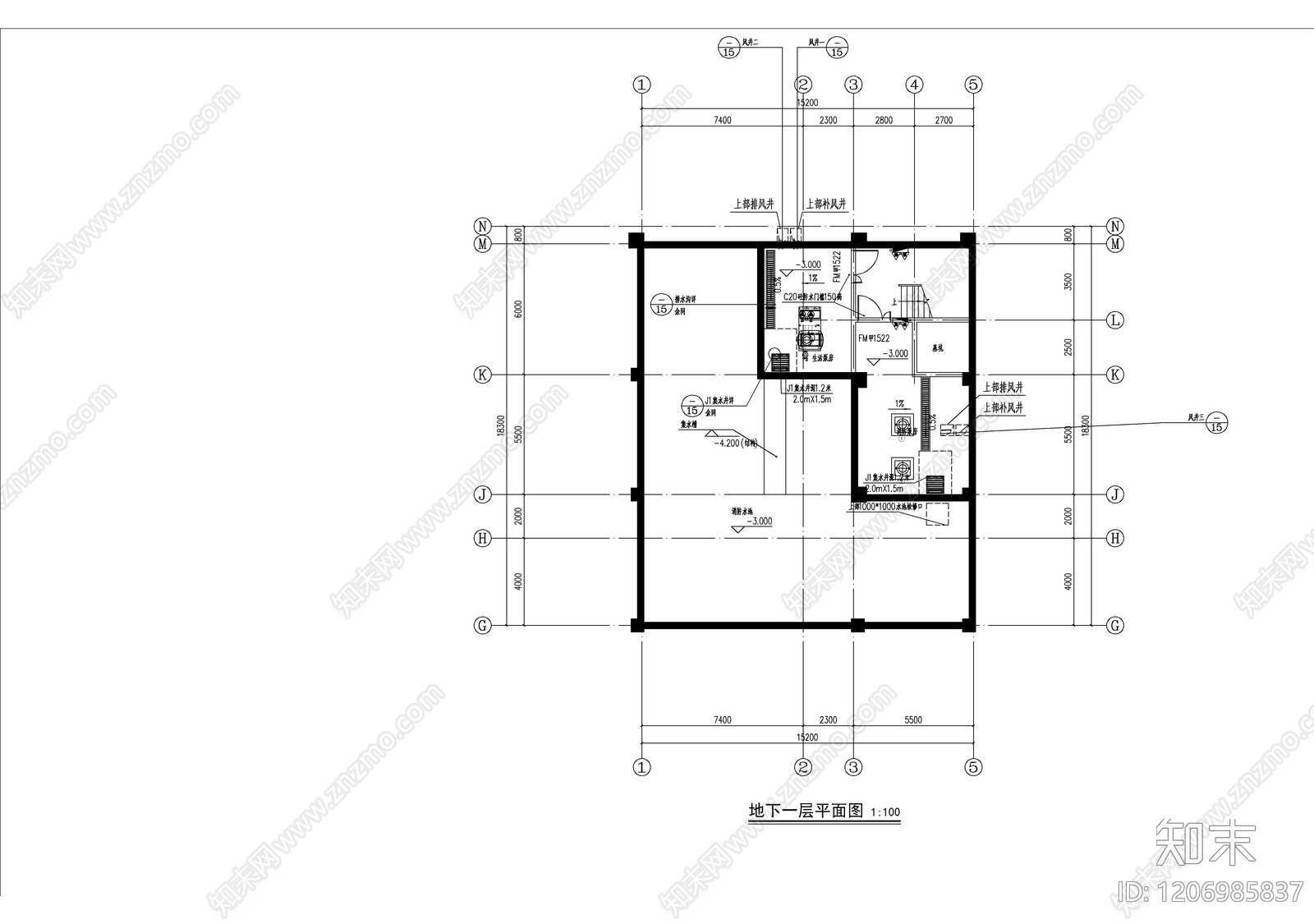 现代办公楼建筑cad施工图下载【ID:1206985837】