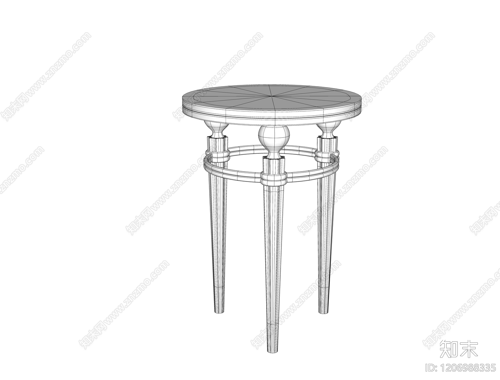 法式中古边几SU模型下载【ID:1206988335】