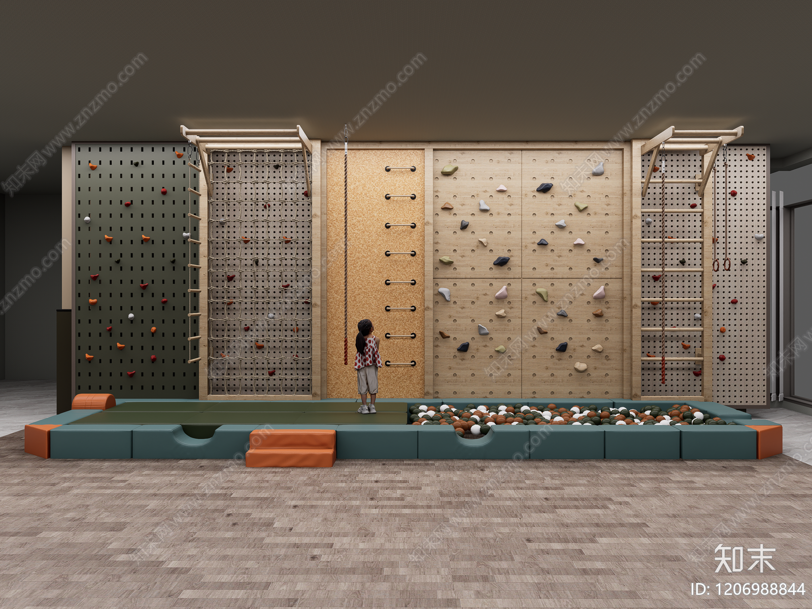 攀岩墙SU模型下载【ID:1206988844】