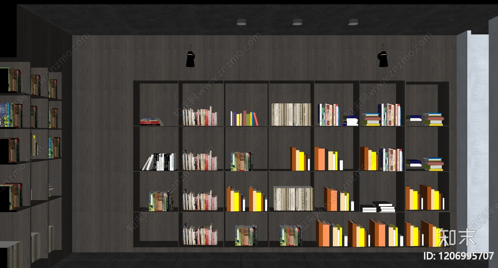 现代简约书店cad施工图下载【ID:1206995707】