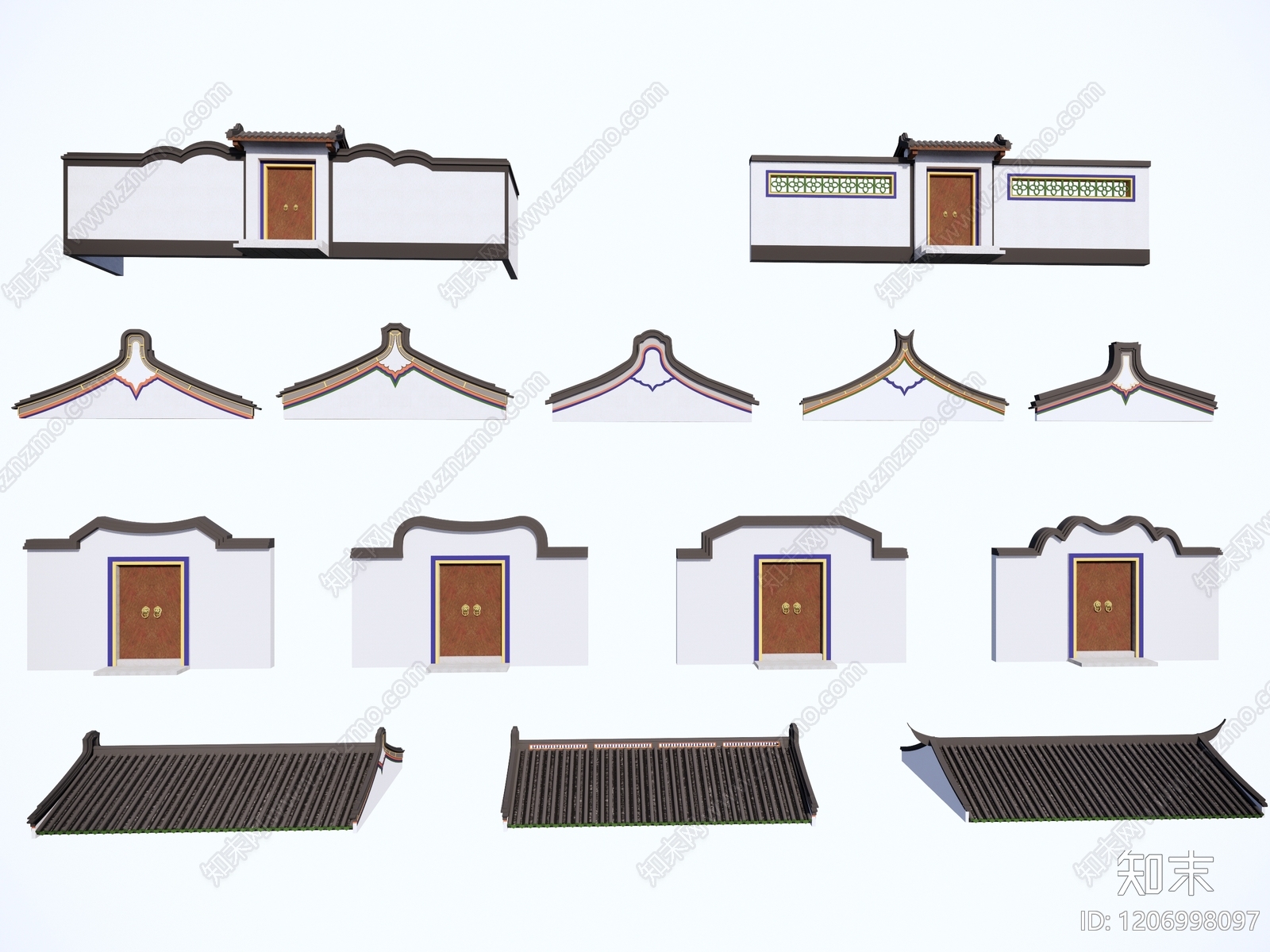 中式古建筑SU模型下载【ID:1206998097】