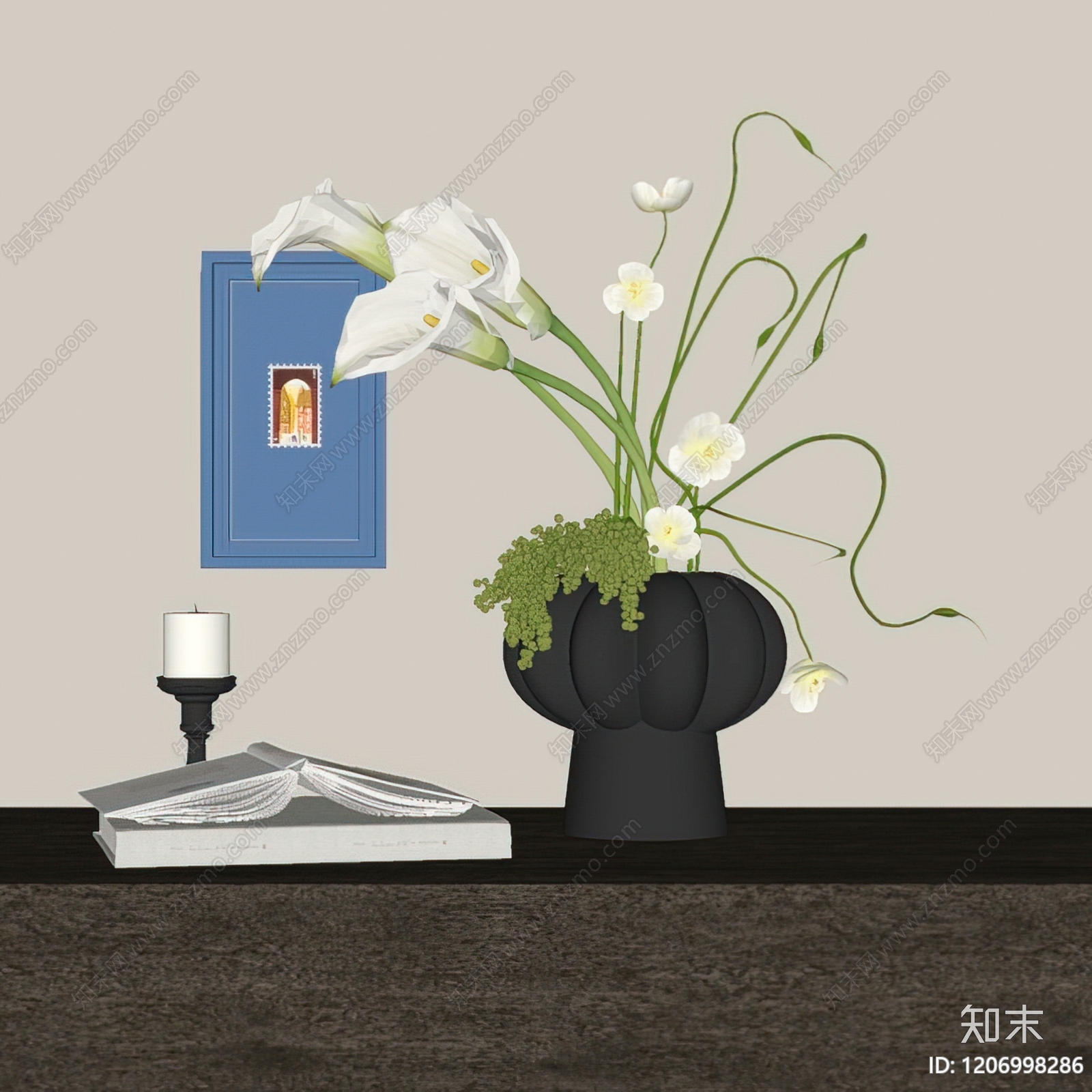法式中古花艺SU模型下载【ID:1206998286】