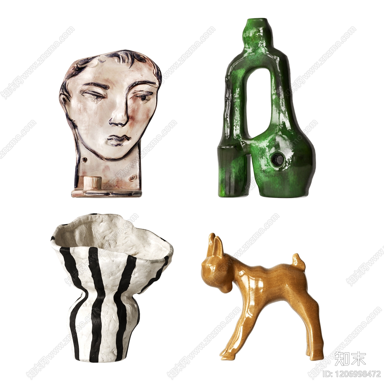 法式侘寂雕塑摆件SU模型下载【ID:1206998472】