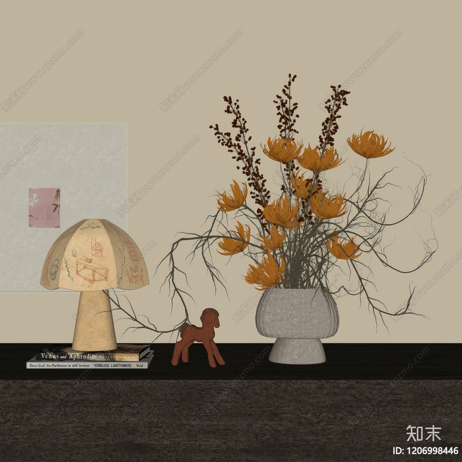 现代法式花艺SU模型下载【ID:1206998446】