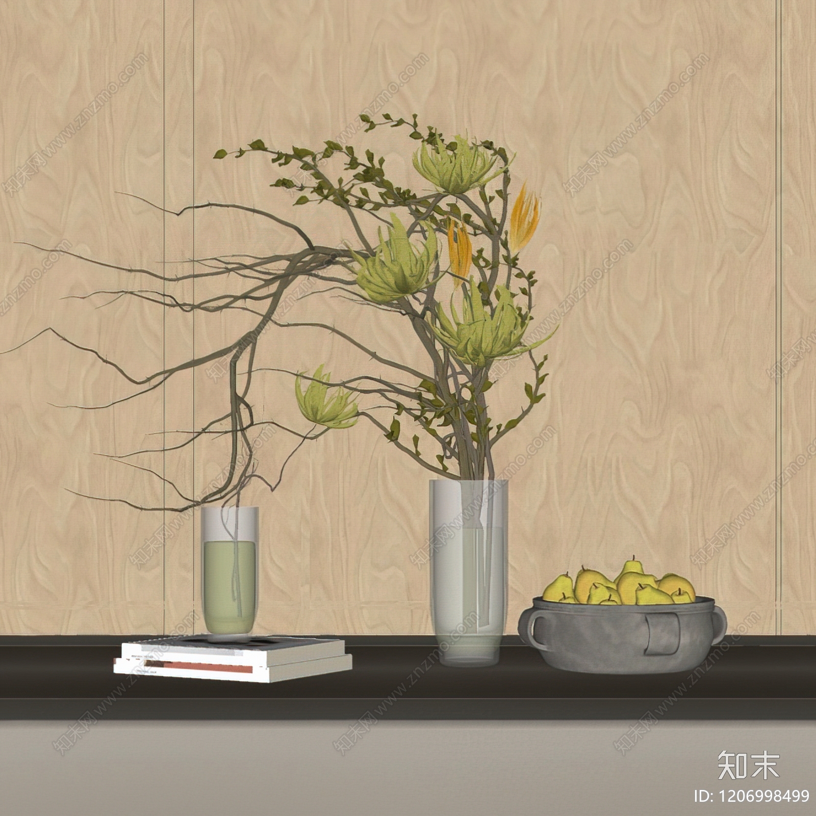 现代法式花艺SU模型下载【ID:1206998499】