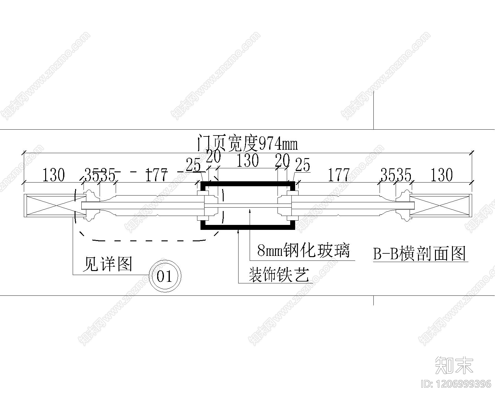 综合门节点cad施工图下载【ID:1206999396】