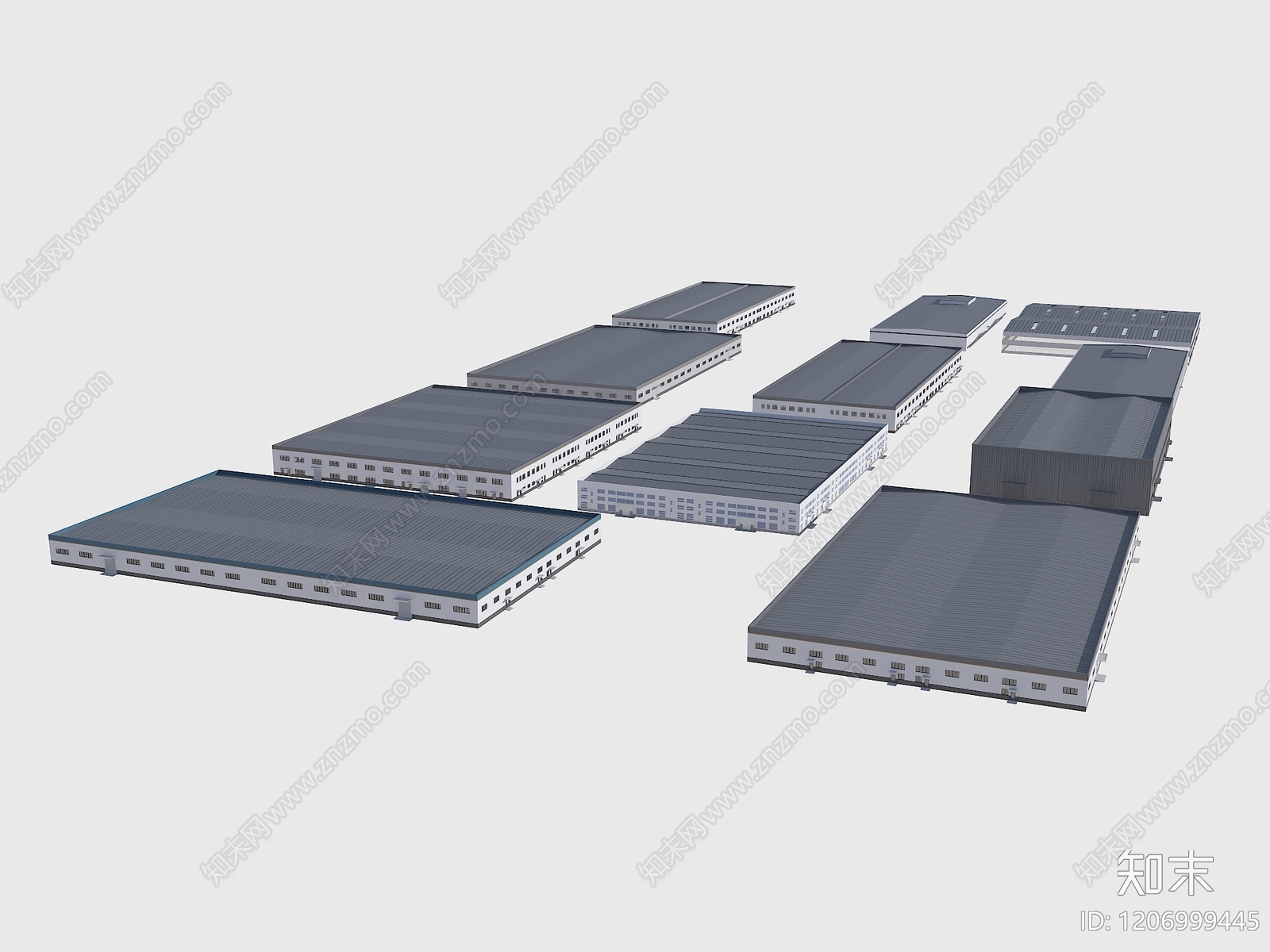 现代厂房3D模型下载【ID:1206999445】