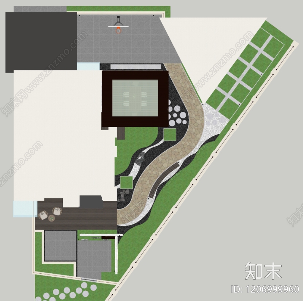 新中式廊架SU模型下载【ID:1206999960】