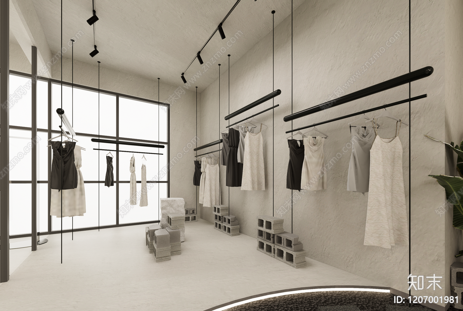 工业服装店SU模型下载【ID:1207001981】