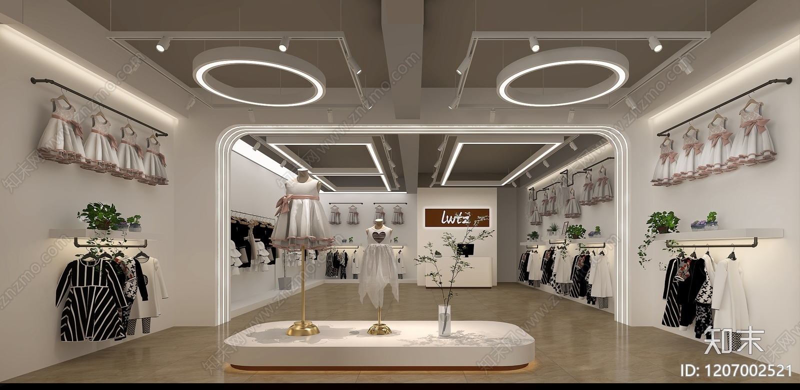现代服装店3D模型下载【ID:1207002521】