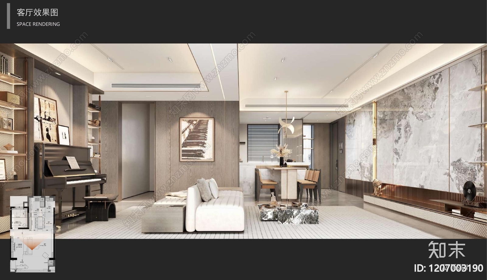 现代轻奢样板间下载【ID:1207003190】